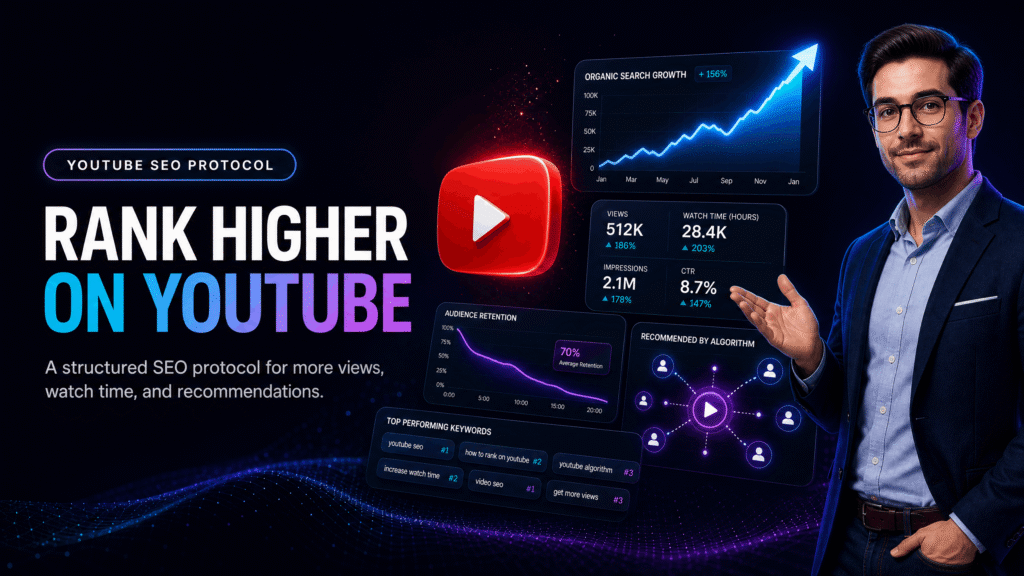 youtube seo hero with presenter